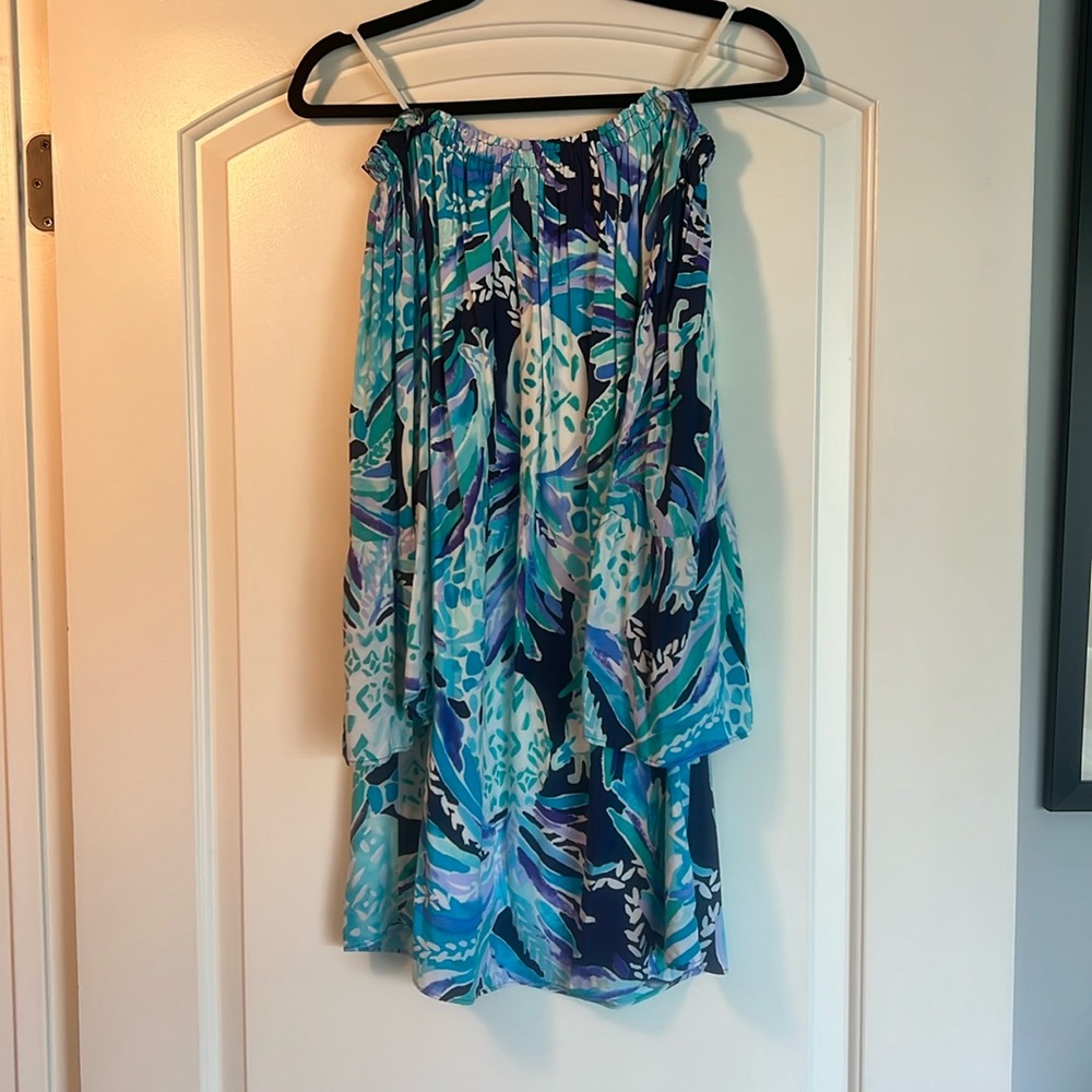 Lilly Pulitzer Nevie Pineapple Bell Sleeve Off Shoulder Dress